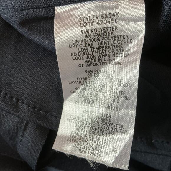 XSCAPE Ruffled V-Neck Evening Gown Size 10 Blue Sleeveless Long Formal Dress - Picture 11 of 14